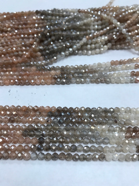 Multi Moonstone Beads faceted round, Moonstone Beads, Moonstone ,Electroplated Moonstone,Coated Moonstone Beads