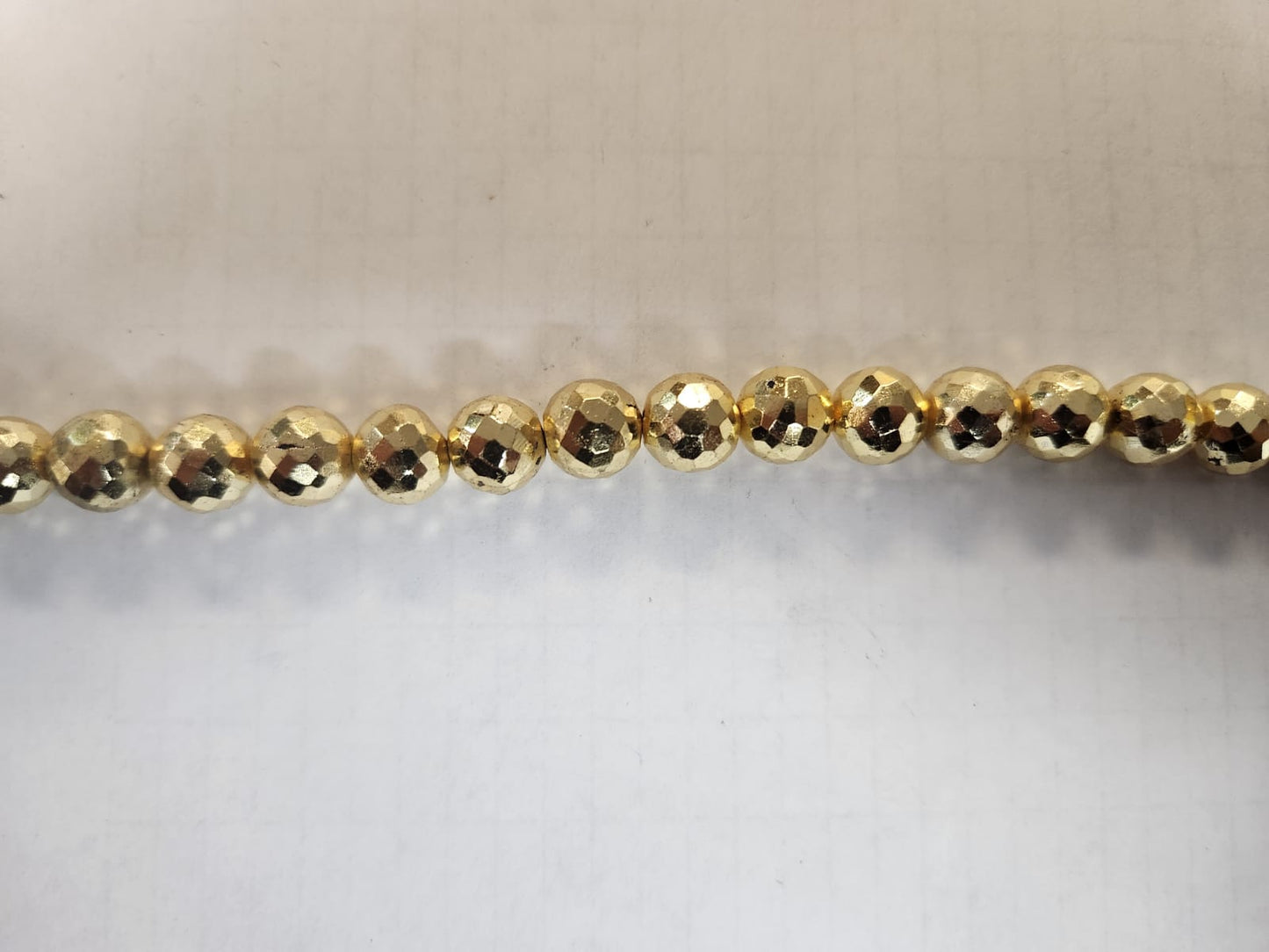 Gold Pyrite Faceted Round Shape Beads, Round Shape Beads, Gold Pyrite Faceted