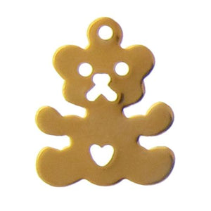 Gold Filled, 13.4mm Width by 0.5mm Length by 16.5mm Height, Bear Charm. Quantity Per Pack: 1 Piece.