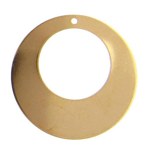 Gold Filled, 25.4mm Width by 0.5mm Length by 25.4mm Height, Hoop Charm. Quantity Per Pack: 1 Piece.