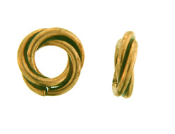 Brass, 6.4mm Width by 5.9mm Length by 2.3mm Height, Love Knot Bead. Quantity per pack: 115 Pieces.