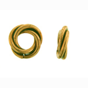 Brass, 10.0mm Width by 9.9mm Length by 2.0mm Height, Love Knot Bead. Quantity per pack: 125 Pieces.