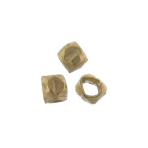 Brass, 2.3mm Width by 2.6mm Length by 1.8mm Height, Nugget Bead. Quantity per pack: 84 Pieces.