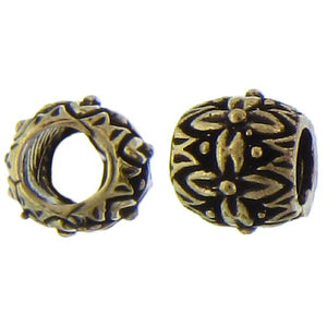 Brass, 10.6mm Width by 10.7mm Length by 9.5mm Height, Fancy Bead. Quantity per pack: 23 Pieces.