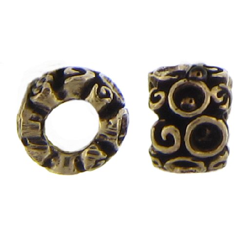 Brass, 9.6mm Width by 9.6mm Length by 7.2mm Height, Fancy Bead. Quantity per pack: 30 Pieces.