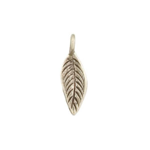 Fine Silver, Hill Tribe, 7.7mm Width by 0.9mm Length by 23.4mm Height, Leaf Charm. Quantity Per Pack: 10 Pieces.