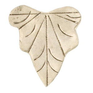 Fine Silver, Hill Tribe, 33.2mm Width by 5.4mm Length by 35.5mm Height, Leaf Pendant. Quantity Per Pack: 1 Piece.