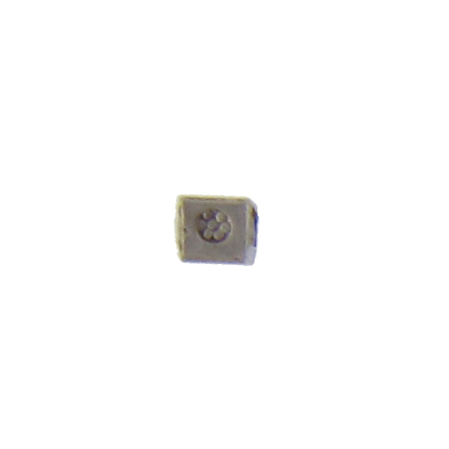 Fine Silver, Hill Tribe Bead, 2.8mm Width by 3.0mm Length by 4.3mm Height, Stamped Square Tube Bead. Quantity per pack: 46 Pieces.