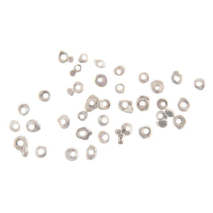 Fine Silver, Hill Tribe Bead, 4.6mm Width by 5.0mm Length by 1.7mm Height, Irregular Bead. Quantity per pack: 10 Pieces.