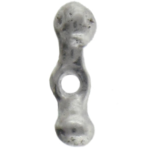 Fine Silver, Hill Tribe Bead, 3.3mm Width by 11.1mm Length by 2.7mm Height, Fancy Bead. Quantity per pack: 10 Pieces.