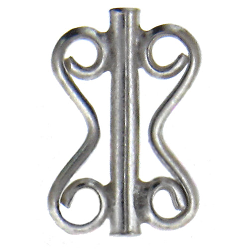 Fine Silver, Hill Tribe Bead, 10.0mm Width by 2.2mm Length by 15.5mm Height, Fancy Bead. Quantity per pack: 4 Pieces.