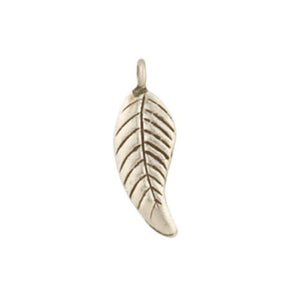 Fine Silver, Hill Tribe, 9.0mm Width by 1.5mm Length by 25.5mm Height, Leaf Charm. Quantity Per Pack: 8 Pieces.