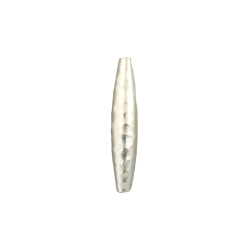 Fine Silver, Hill Tribe Bead, 7.7mm Width by 7.6mm Length by 37.1mm Height, Hammered Tube Bead. Quantity per pack: 2 Pieces.