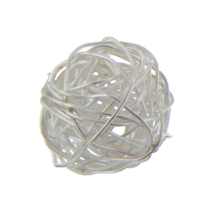 Fine Silver, Hill Tribe Bead, 15.8mm Width by 15.6mm Length by 15.6mm Height, Wired Round Bead. Quantity per pack: 1 Piece.