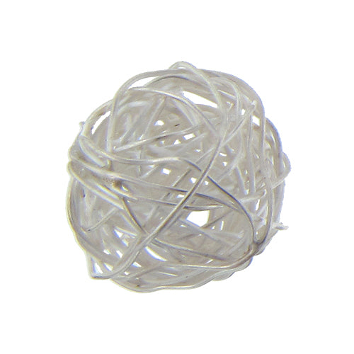 Fine Silver, Hill Tribe Bead, 15.8mm Width by 15.6mm Length by 15.6mm Height, Wired Round Bead. Quantity per pack: 1 Piece.