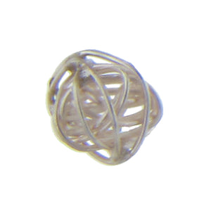 Fine Silver, Hill Tribe Bead, 9.9mm Width by 9.1mm Length by 9.8mm Height, Wired Round Bead. Quantity per pack: 1 Piece.