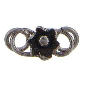 Fine Silver, Hill Tribe, 22.0mm Width by 5.5mm Length by 11.0mm Height, Flower S Hook Clasp. Quantity Per Pack: 1 Piece.