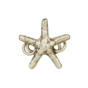 Fine Silver, Hill Tribe, 25.2mm Width by 7.0mm Length by 24.4mm Height, Star S Hook Clasp. Quantity Per Pack: 1 Piece.