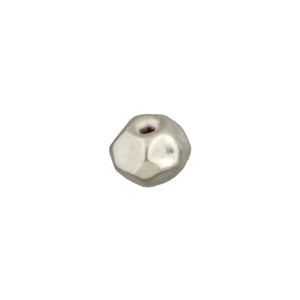 Fine Silver, Hill Tribe Bead, 11.8mm Width by 11.6mm Length by 10.5mm Height, Faceted Round Bead. Quantity per pack: 2 Pieces.