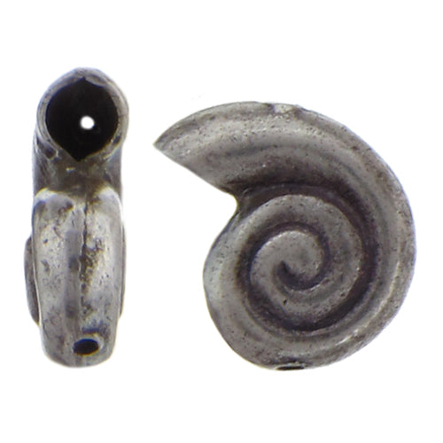 Fine Silver, Hill Tribe Bead, 12.8mm Width by 6.0mm Length by 16.2mm Height, Shell Bead. Quantity per pack: 1 Piece.