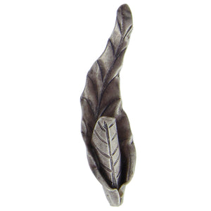 Fine Silver, Hill Tribe Bead, 14.2mm Width by 6.2mm Length by 47.8mm Height, Leaf Bead. Quantity per pack: 1 Piece.