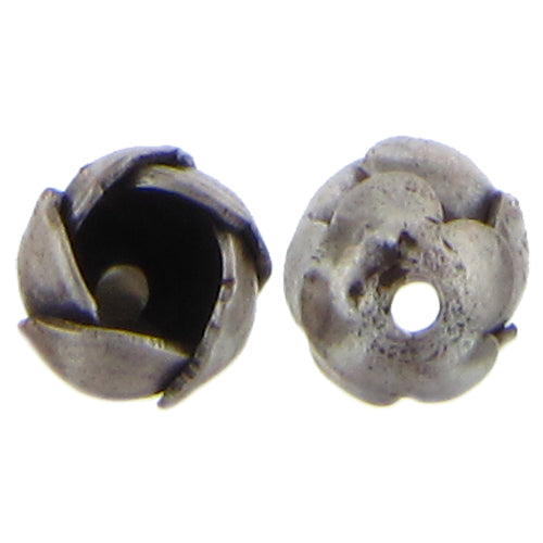 Fine Silver, Hill Tribe Bead, 10.5mm Width by 10.1mm Length by 12.5mm Height, Flower Bead. Quantity per pack: 1 Piece.