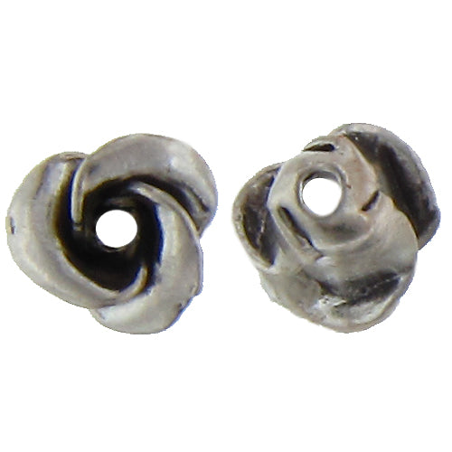 Fine Silver, Hill Tribe Bead, 7.9mm Width by 7.9mm Length by 10.6mm Height, Flower Bead. Quantity per pack: 1 Piece.