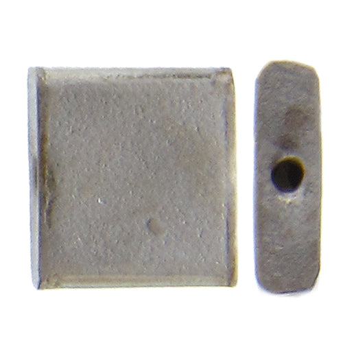 Fine Silver, Hill Tribe Bead, 15.3mm Width by 3.5mm Length by 13.8mm Height, Textured Square Bead. Quantity per pack: 1 Piece.