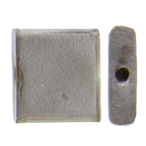 Fine Silver, Hill Tribe Bead, 9.2mm Width by 3.7mm Length by 8.9mm Height, Smooth Square Bead. Quantity per pack: 1 Piece.