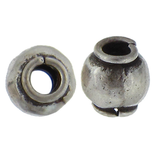 Fine Silver, Hill Tribe Bead, 7.7mm Width by 8.0mm Length by 8.6mm Height, Fancy Roundel Bead. Quantity per pack: 1 Piece.