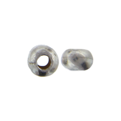 Fine Silver, Hill Tribe Bead, 4.8mm Width by 5.0mm Length by 3.6mm Height, Hammered Roundel Bead. Quantity per pack: 1 Piece.