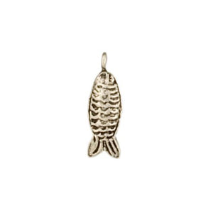 Fine Silver, Hill Tribe, 7.2mm Width by 4.2mm Length by 21.2mm Height, Fish Charm. Quantity Per Pack: 5 Pieces.