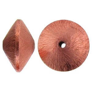 Copper, 10.1mm Width by 10.1mm Length by 6.6mm Height, Matte Saucer Bead. Quantity per pack: 29 Pieces.