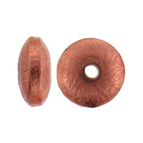 Copper, 7.9mm Width by 7.9mm Length by 3.9mm Height, Matte Roundel Bead. Quantity per pack: 51 Pieces.