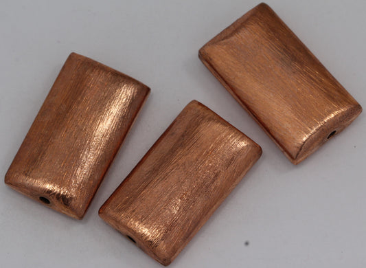 Copper, 15.3mm Width by 7.3mm Length by 26.6mm Height, Matte Square Bead. Quantity per pack: 12 Pieces.