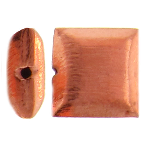 Copper, 13.9mm Width by 6.3mm Length by 13.9mm Height, Matte Square Bead. Quantity per pack: 14 Pieces.