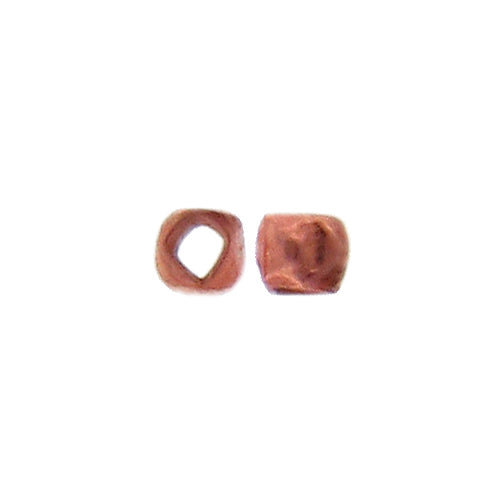 Copper, 3.6mm Width by 3.4mm Length by 2.9mm Height, Nugget Bead. Quantity per pack: 75 Pieces.