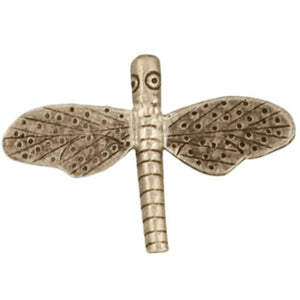 Fine Silver, Hill Tribe Bead, 42.5mm Width by 4.4mm Length by 25.7mm Height, Stamped Insect Dragonfly Bead. Quantity per pack: 2 Pieces.