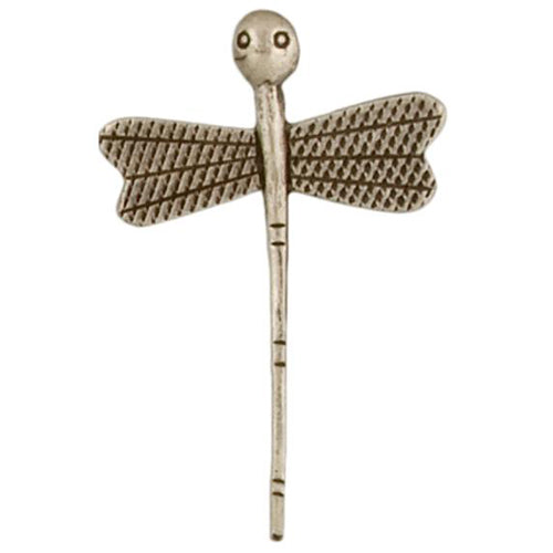 Fine Silver, Hill Tribe, 30.0mm Width by 19.9mm Length by 35.9mm Height, Dragonfly Charm. Quantity Per Pack: 2 Pieces.