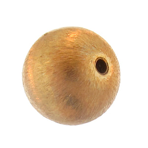 Sterling Silver Gold Plated, 10.9mm Width by 10.8mm Length by 10.7mm Height, Matte Round Bead. Quantity per pack: 4 Pieces.