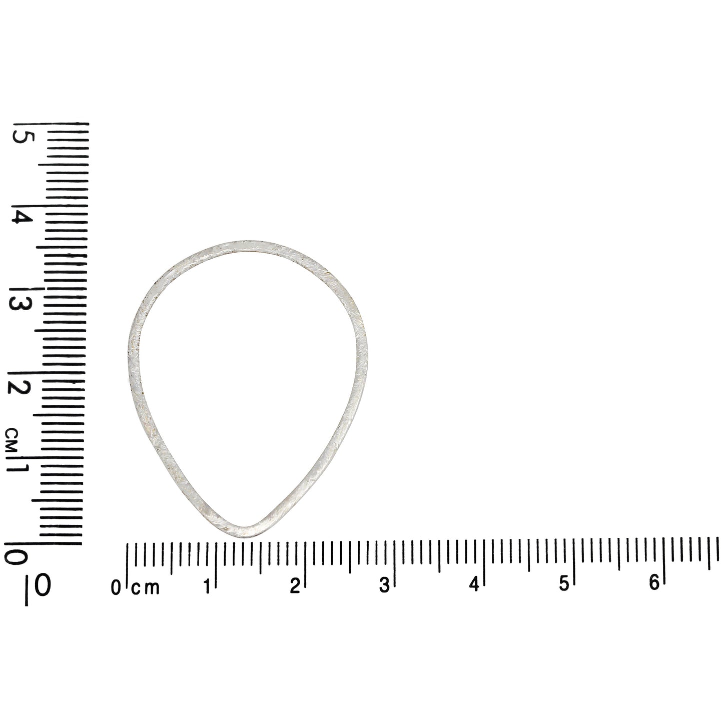 Sterling Silver, 27.4mm Width by 0.8mm Length by 35.1mm Height, Textured Tear Drop Connector. Quantity Per Pack: 4 Pieces.