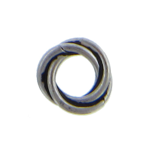 Sterling Silver Oxidized, 7.7mm Width by 8.5mm Length by 2.6mm Height, Love Knot Bead. Quantity per pack: 25 Pieces.