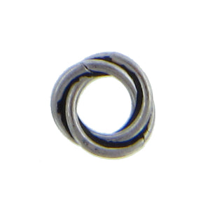 Sterling Silver Oxidized, 6.4mm Width by 5.9mm Length by 2.3mm Height, Love Knot Bead. Quantity per pack: 25 Pieces.