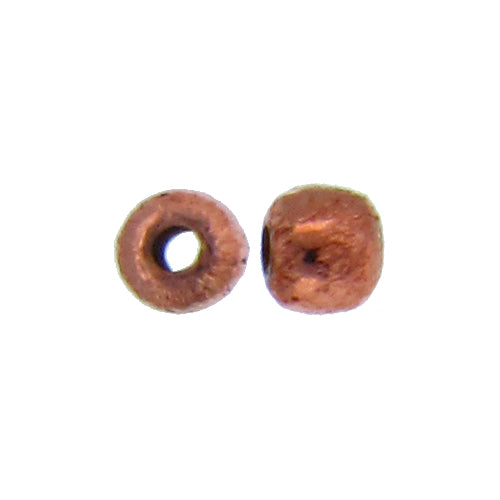 Copper, 4.3mm Width by 4.2mm Length by 3.7mm Height, Matte Round Bead. Quantity per pack: 53 Pieces.