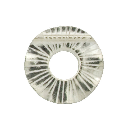 Fine Silver, Hill Tribe Bead, 26.2mm Width by 3.1mm Length by 26.1mm Height, Stamped Round Bead With 10.0mm Opening. Quantity per pack: 2 Pieces.