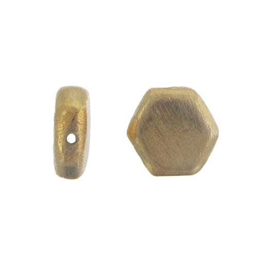 Sterling Silver Gold Plated, 11.7mm Width by 4.5mm Length by 10.7mm Height, Matte Octagon Bead. Quantity per pack: 4 Pieces.
