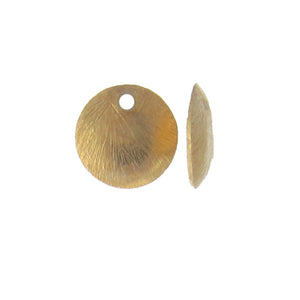 Sterling Silver Gold Plated, 9.8mm Width by 1.9mm Length by 9.9mm Height, Matte Disc Bead. Quantity per pack: 10 Pieces.