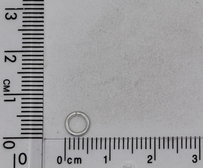 Sterling Silver, 18.0 Gauge, 6.0mm Width / Length / Height, Smooth Closed Jump Ring. Quantity Per Pack: 50 Pieces.