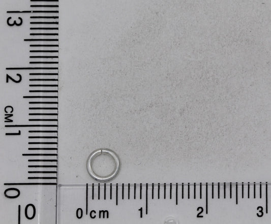 Sterling Silver, 18.0 Gauge, 6.0mm Width / Length / Height, Smooth Closed Jump Ring. Quantity Per Pack: 50 Pieces.