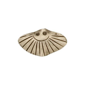 Fine Silver, Hill Tribe Bead, 24.4mm Width by 6.5mm Length by 13.3mm Height, Stamped Puffy Bead. Quantity per pack: 3 Pieces.